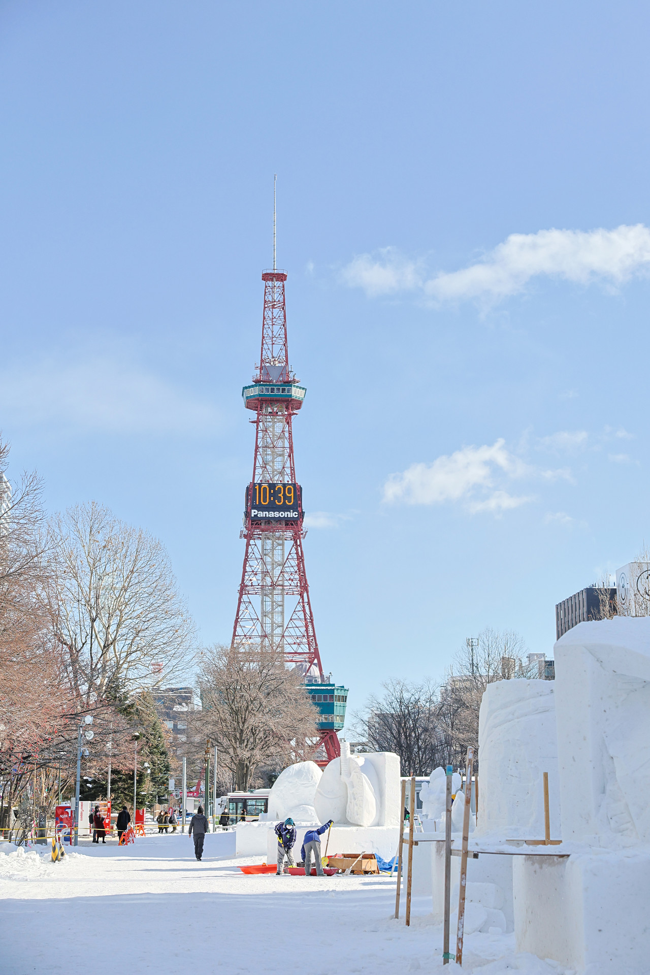 1월 31일 오전 삿포로 텔리비탑앞 오오도오리공원 행사장 모습 @뉴스코리아 최성훈 특파원