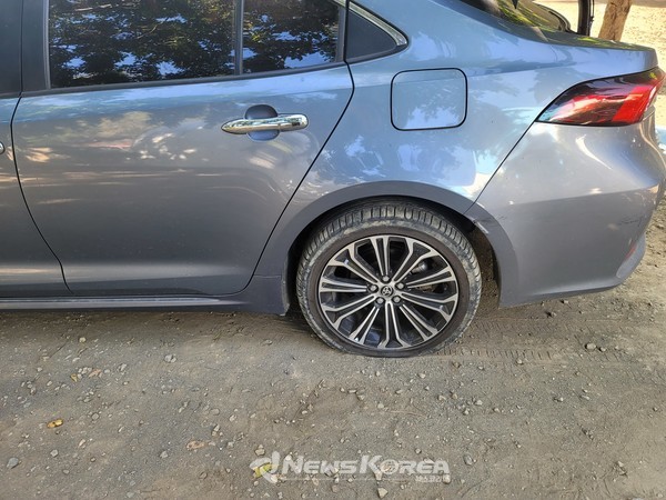 한국대비 도로사정이 열악한 필리핀의 지방 도로를 달리고 나면 종종 타이어 파손이 발생하곤 한다. @뉴스코리아 최신 특파원