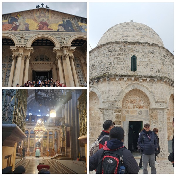 만국교회(좌위).성분묘교회(좌하).승천교회(우) @뉴스코리아 임성택 특파원