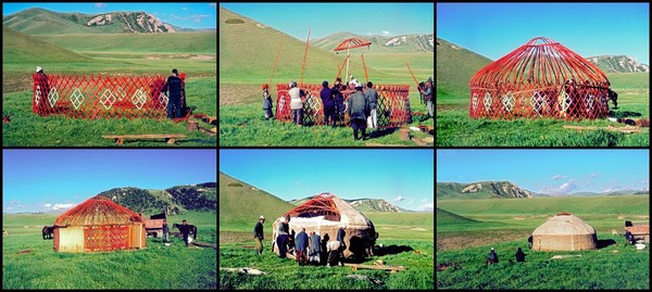 유르트의 설치 방법