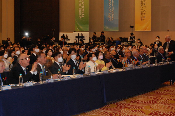 이만희 HWPL대표를 비롯한 귀빈이 참석한 기념식 현장 @뉴스코리아 최신 기자