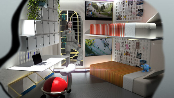 오비탈 어셈블리가 추친 중인 파이오니어 우주정거장을 위한 가상 생활공간 이미지 ⓒOrbital Assembly Corporation