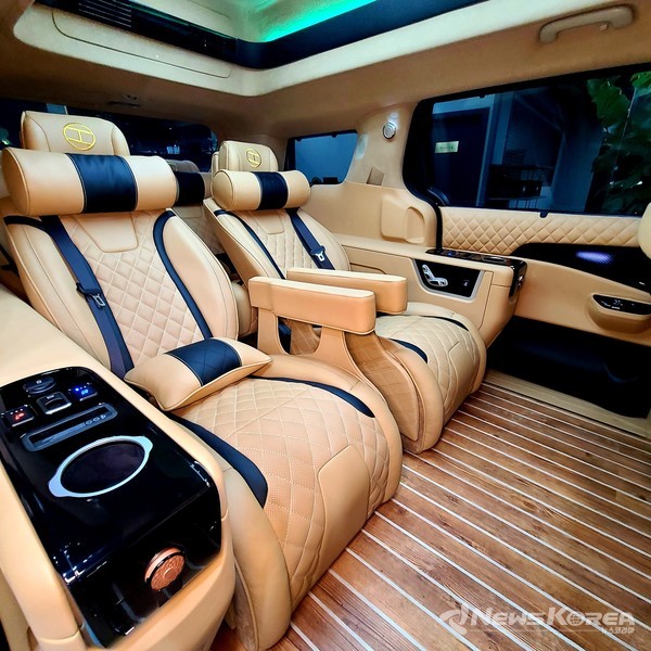 리무진 차량 내부 @뉴스코리아 최신 기자