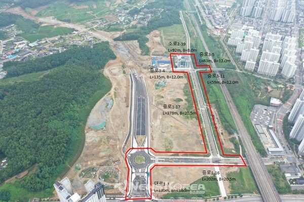 R&D직접지구~불당2동 연결도로 개통 @천안시 제공