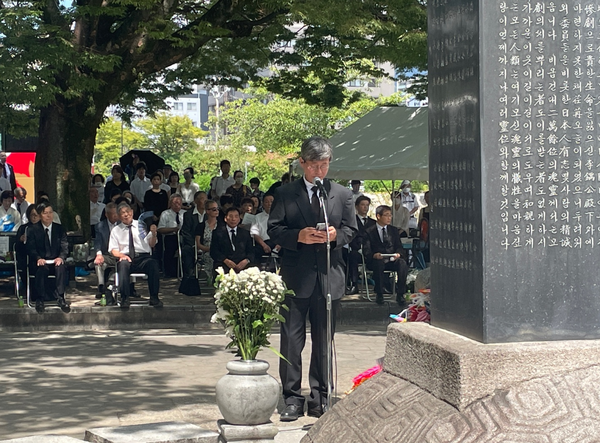 한국인 원폭피해자 위령제에 참석한 재외동포청 이기철 청장@재외동포청