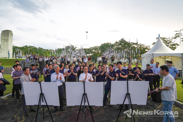 천안시가 지난 7일 ‘2023 천안 K-컬처 박람회’ 개최를 앞두고 관람객 안전사고 예방과 대응을 위해 박람회장 현장점검을 진행하고 있다. @천안시 제공