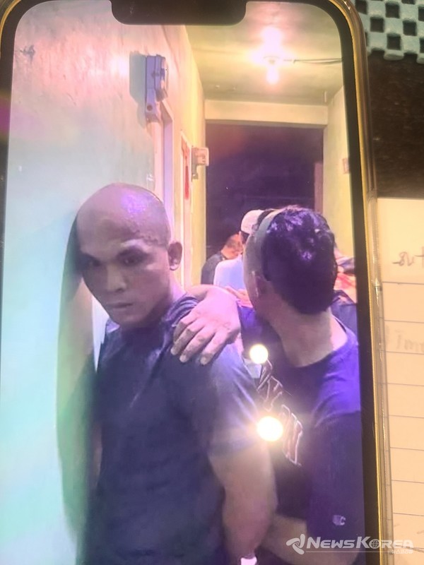 검거되고 있는 범인 @독자제공