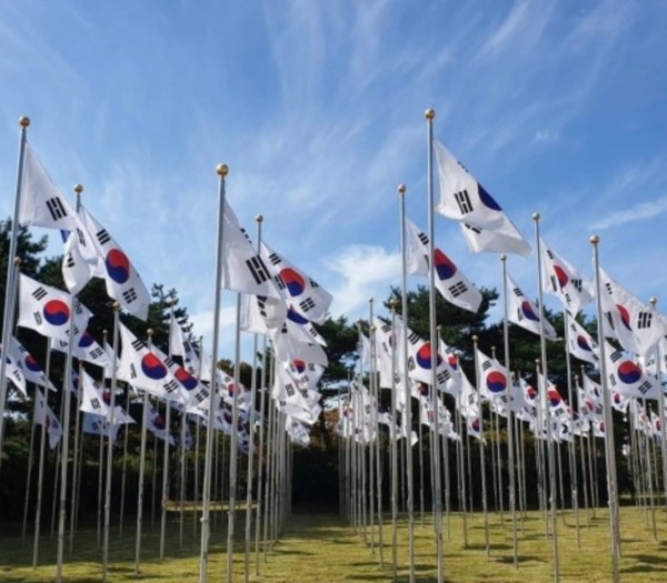 천안 독립기념관의 태극기 @뉴스코리아 이웅연 특파원