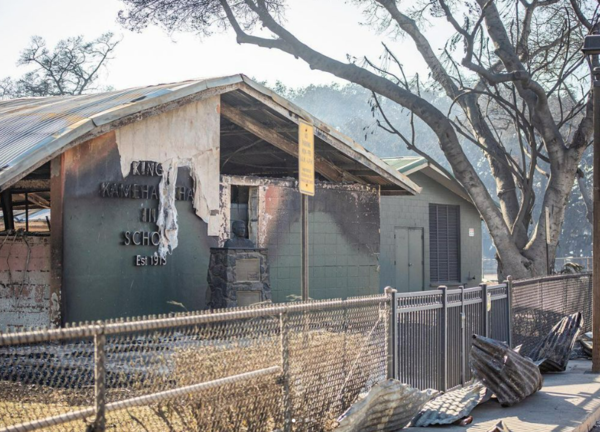 화재로 소실된 1913년 개교한 King Kamehameha III 초등학교의 모습  @Alex Ryu 제공