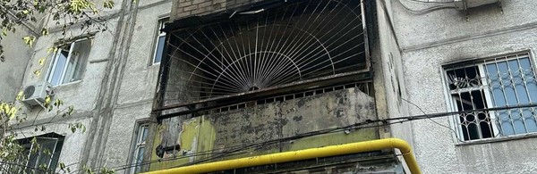 화재가 발생한 아파트 @뉴스코리아 MAMRALIEVA AIDA 통신원