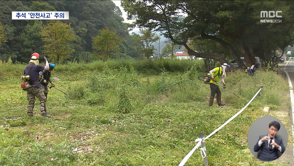 예초기 관련 뉴스보도 사진 @MBC 뉴스 캡처