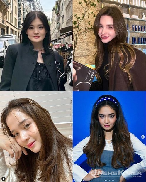 제야의 종 타종 행사에 참여하는 글로벌 인플루언서들. 왼쪽 상단부터 시계 방향으로 키카 킴, 장엘리나, 아누시카 센, 크리스텔 풀가. @사진 각 인플루언서 인스타그램 갈무리