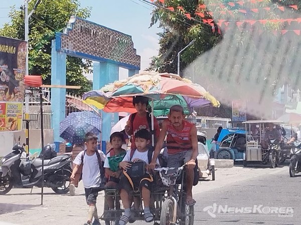 팡가시난주 다구판시의 폭염지수가 47℃를 기록했다.