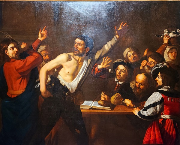 빛과 그림자의 매우 극단적인 대비가 특징인 17세기 초 작품  @뉴스코리아 허승규 기자