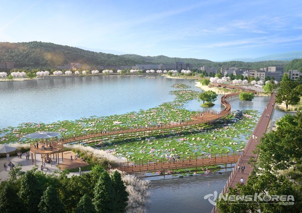 천호지 야간경관 개선 및 공간 특성화 사업 세부 조감도 @천안시