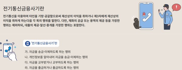 금감원이 설명하는 금융사기의 개념과 주요 사기 유형 @금융감독원