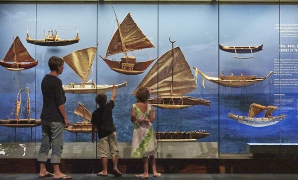 비숍 박물관의 고대 하와이 역사 전시관(2024 Hawai'i @Tourism Authority 사이트 갈무리