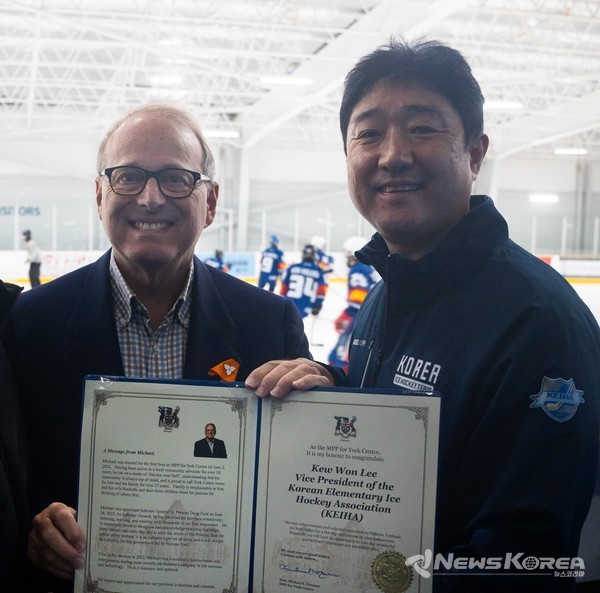 커즈너(Michael Kerzner) 토론토 구의원, 초등연명 이규원 부회장 @한국초등아이스하키연명