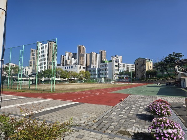 학폭 피해가 발생한 대전 Y초등학교 운동장 @뉴스코리아 김경철 기자