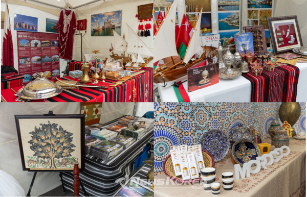 광화문 광장에 10개 주한아랍대사관의 홍보부스, 중동 관련 기업 팝업스토어, 푸드 트럭, 한국과 아랍 문화 체험존 및 다양한 이벤트들이 마련   @뉴스코리아 허승규 기자