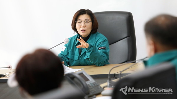 김보라 안성시장이 긴급 비상대책회의를 주재했다. @안성시