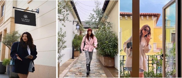 왼쪽부터 라로카 빌리지, 라발레 빌리지 아파트먼트 입구, 라로카 빌리지 퍼스널 쇼핑 스위트  @The Bicester Collection