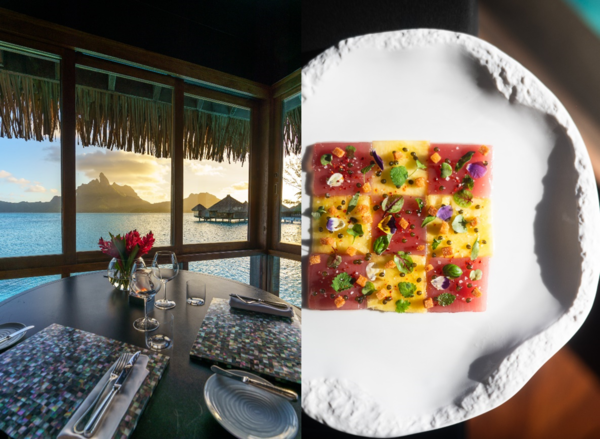 보라보라 리조트 중에서 유일하게 미슐랭 가이드 3스타 레스토랑을 보유한 '더 세인트 레지스 보라보라 리조트'의 '라군 레스토랑(Lagoon Restaurant)' @타히티관광청