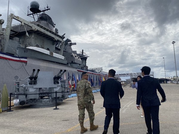 인태사령부 관계자를 예방한 반공청년단. @뉴스코리아 김찬훈 특파원