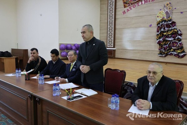 ▲무로존 마마다리예프 사무총장 인삿말 중 @뉴스코리아 신현권 특파원