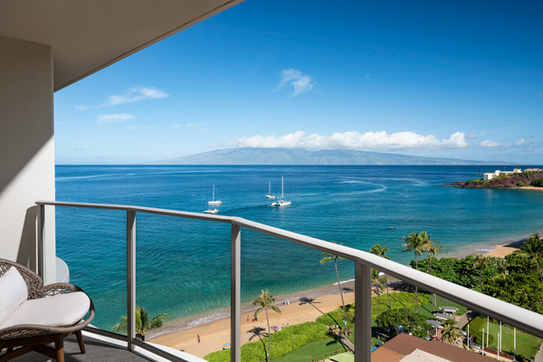 호쿠파 타워 발코니에서 바라다 본 카아나팔리 해변 전경  @팜투어