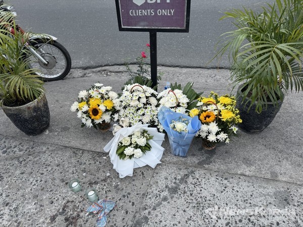 희생자를 추모하기 위한 공간이 현지 거주 동포들에 의해 자발적으로 개설 되었다. @뉴스코리아 황장익 특파원