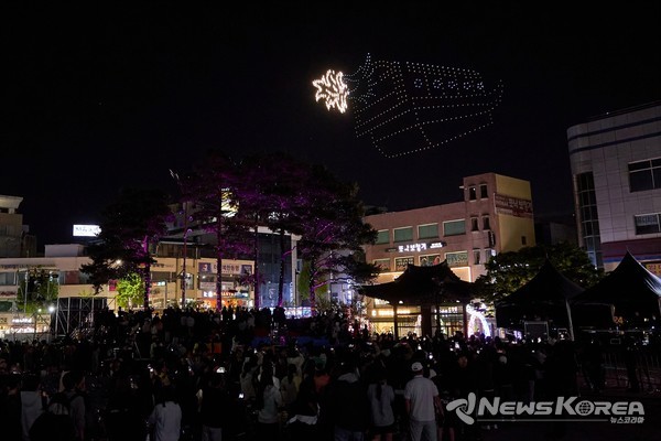 드론라이트 쇼 모습 @아산시