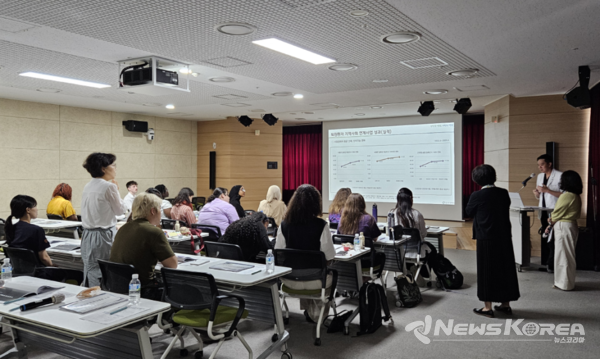 ‘안성병원은 미국 인디애나대학교 사회복지학과 교수 및 학생 22명을 초청해 다학제팀 기반 환자 중심 협력모델 간담회를 가졌다. @안성병원