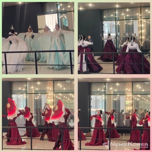 ▲모란봉 고려인 무용단의 축하 공연 장면. 전통미와 화려함이 어우러진 다양한 무대가 참가자들의 박수갈채를 받았다. @뉴스코리아 신현권 동포기자