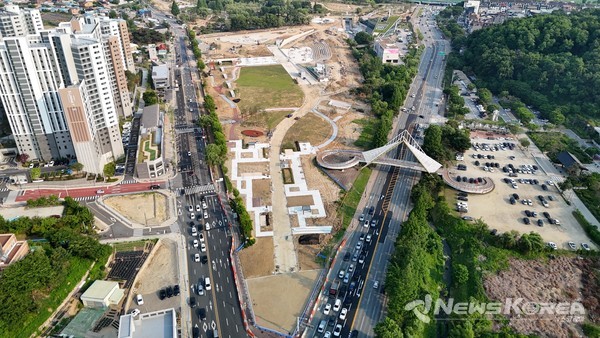 천안삼거리공원 명품화 재개발 사업 추진 모습.@천안시