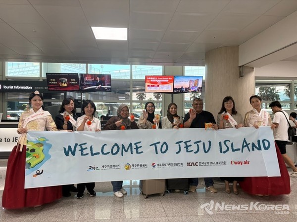 티웨이항공 신규노선 첫 입도객 환영행사 @제주관광공사