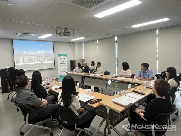 실무진과 간담회 진행모습 @아산시