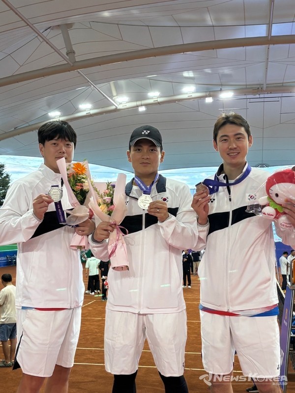 음성군 소프트테니스팀 국가대표 선수, 제9회 문경아시아소프트테니스 대회 입상 이현권, 황보은, 박재규 선수 @음성군