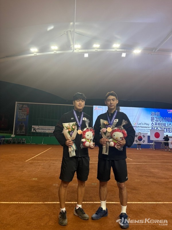음성군 소프트테니스팀 국가대표 선수, 제9회 문경아시아소프트테니스 대회 입상 이현권-박재규 선수 @음성군