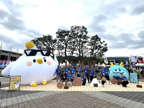 ‘천안흥타령춤축제 2025’에 조성된 관광캐릭터 포토존. @천안시