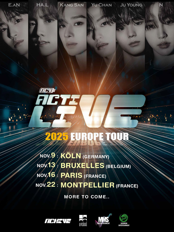엔카이브 "ACTIVE LIVE'(액티브 라이브) 11월 유럽 투어 홍보 포스터 @오브문스튜디오