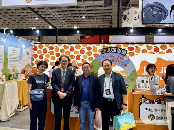 [제주관광공사 고승철 사장 미팅 장면] 고승철 사장이 대만 여행업계 관계자들과 세일즈 협력방안을 논의하고 있다. @제주관광공사