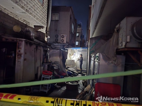 김포시 사우동 화재 현장 @뉴스코리아 김정호 기자