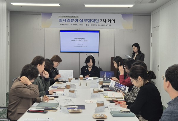 천안시는 30일 여성 일자리 분야 실무협력단 2차 회의를 개최했다. @천안시