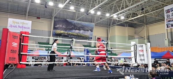 경기 중인 선수들의 박진감 넘치는 경기 모습 @화순군