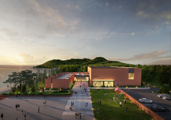 원산도에 건립 예정인 ‘섬문화예술플랫폼’ 조감도. 비엔날레의 핵심 전시장으로 2027년 개막과 함께 문을 연다. @충청남도