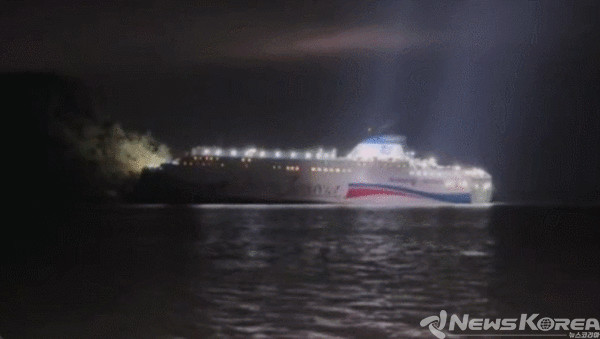 좌초된 퀸제누비아2호 @목포해양결찰서 