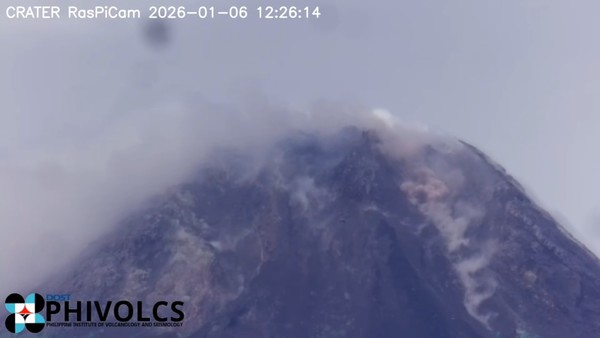 필리핀 마욘 화산 경보 ‘3단계’ 격상 @사진 = PHIVOLCS 영상 캡쳐