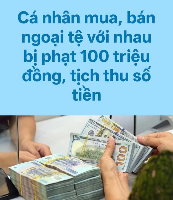 베트남어 번역 - 개인간 외화를 사고 팔면 1억동의 벌금이 부과되고 그 금액이 몰수된다. @뉴스코리아 이웅연 특파원