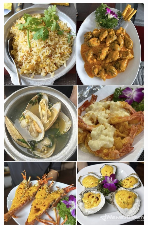 붕따우는 싱싱한 해산물 요리를 맛볼수있다. @뉴스코리아 이웅연 특파원